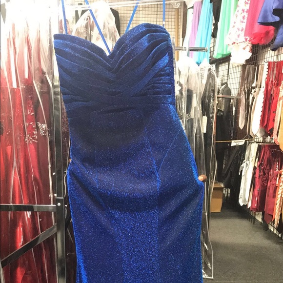 Jovani royal blue mermaid prom dress